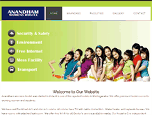 Tablet Screenshot of anandhamwomenshostel.com